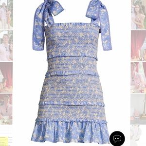 LOVESHACKFANCY belle smocked dress